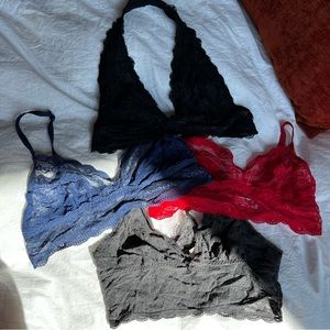 Free people / b. Tempted / vs lace bralettes bundle set